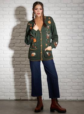 Her Universe Disney Winnie The Pooh Halloween Cardigan, , hi-res